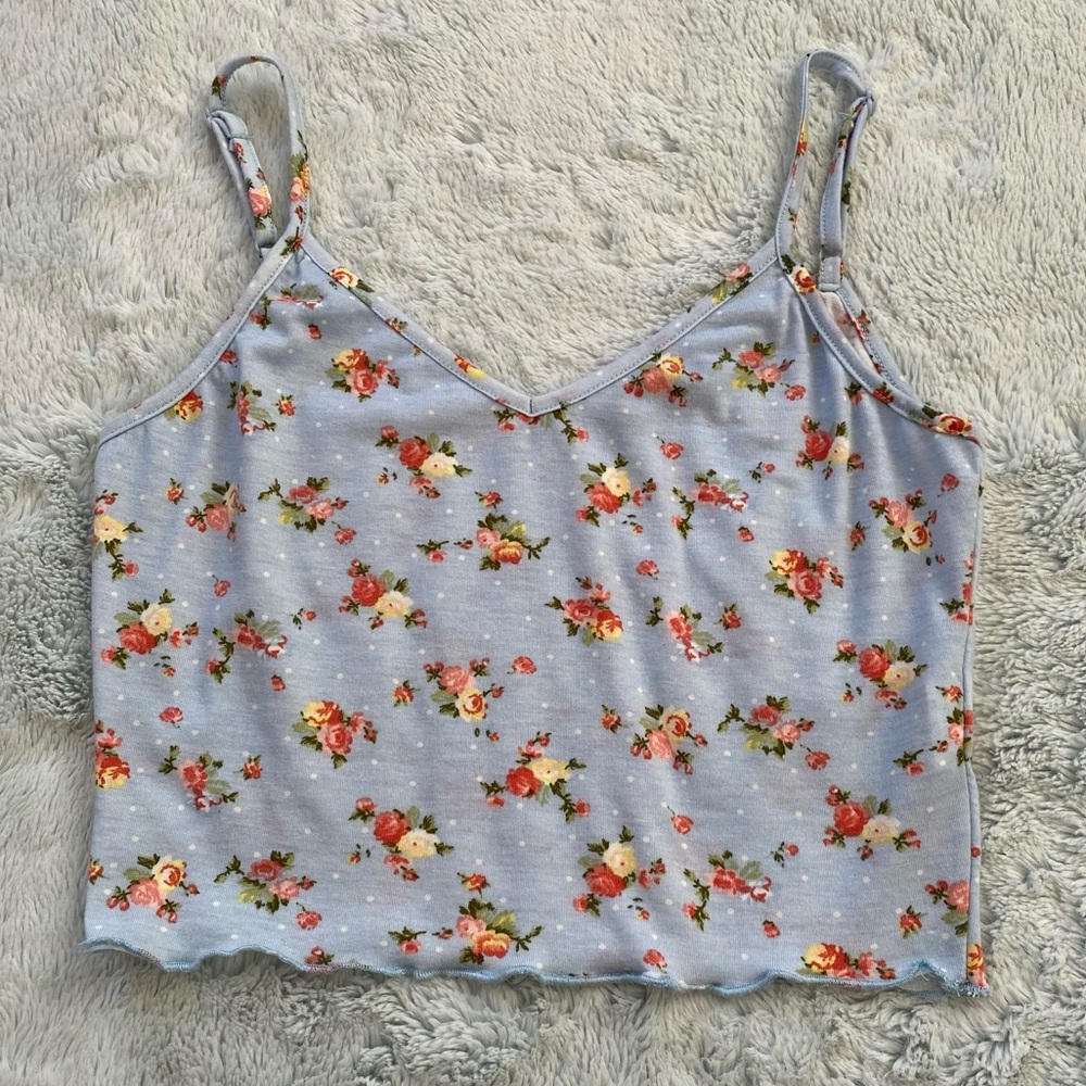 Floral Cropped Tank Top